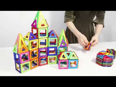 AILUKI 110 PCS Magnetic Blocks Educational Toys